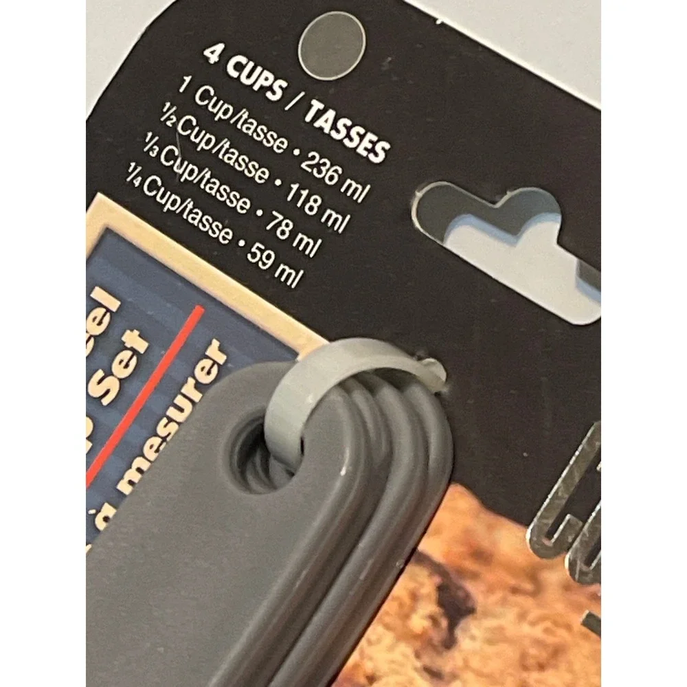 Cook's Corner Measuring Cup Set Stainless Steel Gray 4pc‎ Baking Kitchen New